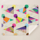 seamless triangle pattern background, hipster retr シェルパブランケット (正面(横))