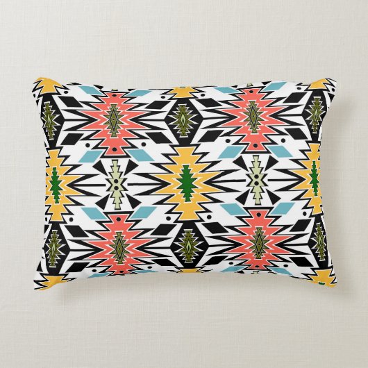 Seamless tribal african ornamental pattern backgro アクセントクッション (正面)