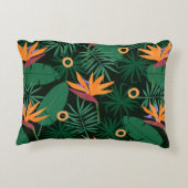Seamless tropic pattern with strelitzia flowers an アクセントクッション (裏面)