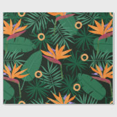 Seamless tropic pattern with strelitzia flowers an ラッピングペーパー (フラット)