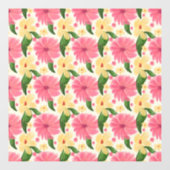 Seamless tropical floral pattern  ウィンドウサイン (シート)
