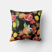 Seamless Tropical Fruits Pattern. Exotic Backgroun クッション (裏面)
