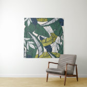 Seamless tropical pattern with banana leaves. Hand タペストリー (インサイチュ(横))