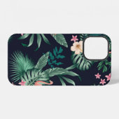 seamless tropical pattern with lush foliage, flow iPhoneケース (裏面横)