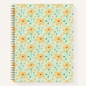 Seamless tropical yellow floral pattern  ノートブック (正面)