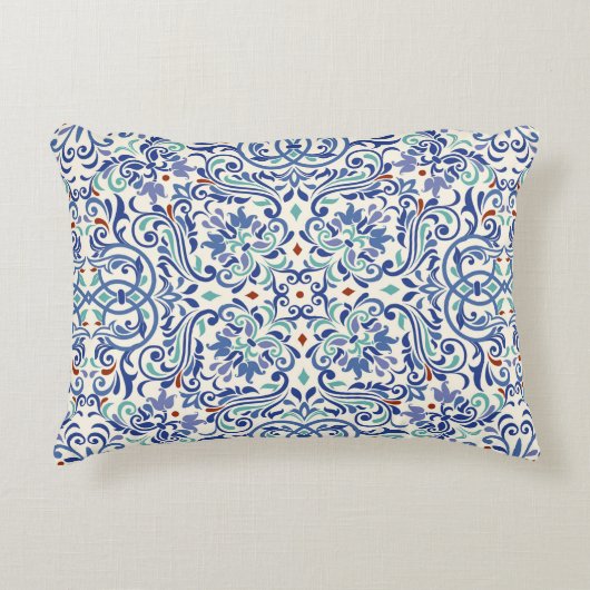 Seamless turkish colorful pattern. Endless pattern アクセントクッション (正面)