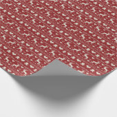 Seamless ugly Christmas sweater pattern, knitted  ラッピングペーパー (角)