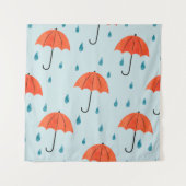 Seamless umbrellas and rain drops pattern. Waterco タペストリー (正面)