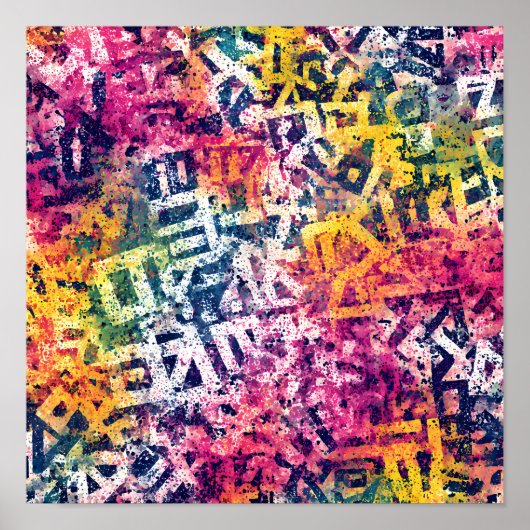 Seamless Urban Texture: Aerosol Spray Stencil ポスター (正面)
