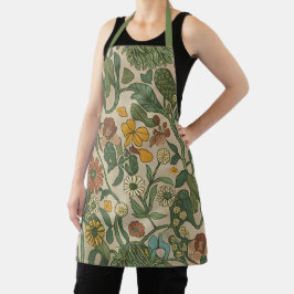 Seamless vintage botanical pattern  エプロン