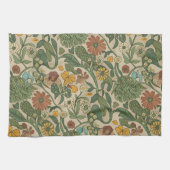 Seamless vintage botanical pattern  キッチンタオル (横)
