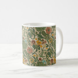 Seamless vintage botanical pattern  コーヒーマグカップ