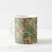 Seamless vintage botanical pattern  コーヒーマグカップ (正面左)