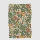 Seamless vintage botanical pattern  ゴルフタオル (正面)