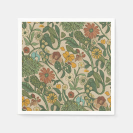 Seamless vintage botanical pattern  スタンダードカクテルナプキン