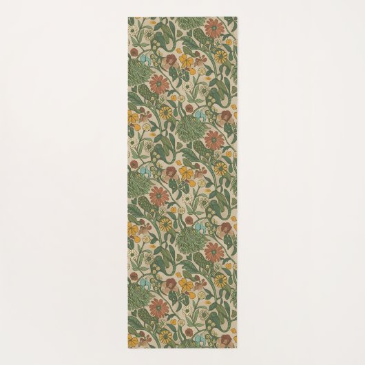 Seamless vintage botanical pattern  ヨガマット (裏面)