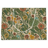 Seamless vintage botanical pattern  ラージペーパーバッグ (正面)