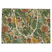 Seamless vintage botanical pattern  ラージペーパーバッグ (裏面)