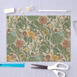 Seamless vintage botanical pattern  薄葉紙