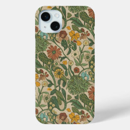 Seamless vintage botanical pattern  iPhone 15 miniケース