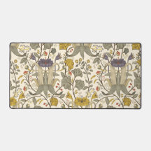 Seamless vintage floral pattern in cream back