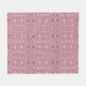 Seamless vintage laced beige - lilac background フリースブランケット (正面(横))