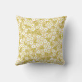 Seamless vintage pattern abstract. Cute white flow クッション (裏面)