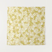 Seamless vintage pattern abstract. Cute white flow タペストリー (正面(横))