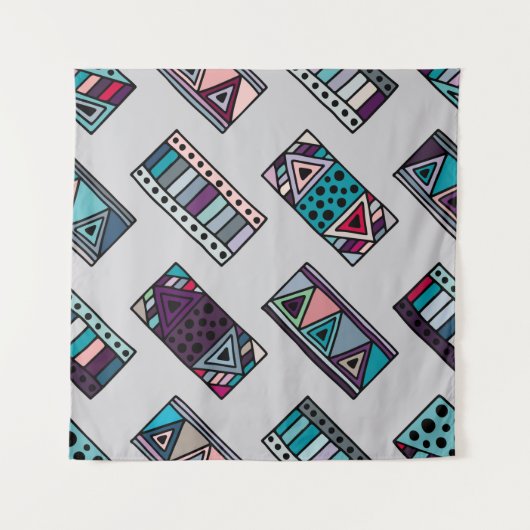 Seamless vintage pattern. geometrical background w タペストリー (正面)