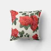 Seamless vintage pattern with roses クッション (裏面)