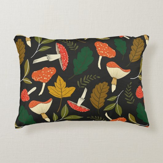 seamless vintage repeat pattern with various illus アクセントクッション (正面)
