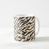 Seamless vintage scribble zebra leopard fur patter コーヒーマグカップ (正面右)
