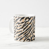 Seamless vintage scribble zebra leopard fur patter コーヒーマグカップ (正面左)