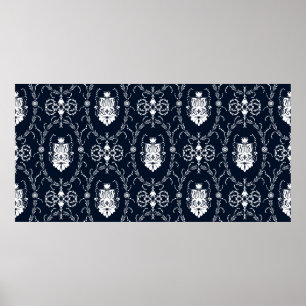 Seamless wallpaper background floral vintage ポスター