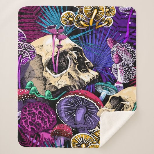 Seamless wallpaper pattern. Bright Magic Psychedel シェルパブランケット (正面)