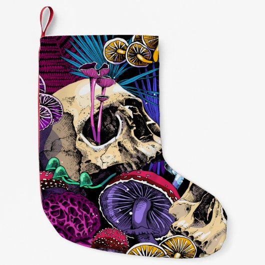 Seamless wallpaper pattern. Bright Magic Psychedel スモールクリスマスストッキング (正面)