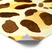 Seamless watercolor leopard pattern ポスター (角)