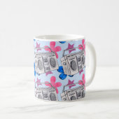 Seamless watercolor pattern in 90s style コーヒーマグカップ (正面右)
