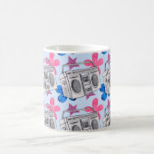 Seamless watercolor pattern in 90s style コーヒーマグカップ (中央)