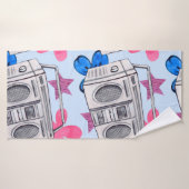 Seamless watercolor pattern in 90s style バスタオル (バスタオル)