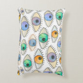 Seamless watercolor pattern of wide open human eye アクセントクッション (裏面(縦))