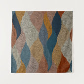 Seamless wavy pattern. Complicated hand-drawn orna タペストリー (正面(横))