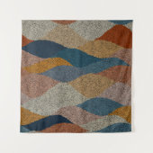 Seamless wavy pattern. Complicated hand-drawn orna タペストリー (正面)