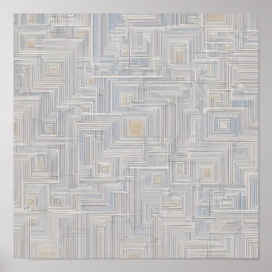 Seamless White Luminous Net Fabric Pattern ポスター (正面)