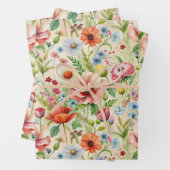 Seamless Wildflower Pattern Furniture Decoupage  ラッピングペーパーシート (インサイチュ)