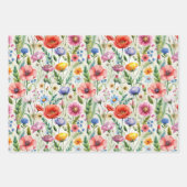 Seamless Wildflower Pattern Furniture Decoupage  ラッピングペーパーシート (正面3)