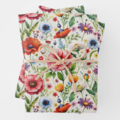 Seamless Wildflower Pattern Furniture Decoupage  ラッピングペーパーシート (インサイチュ)