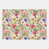 Seamless Wildflower Pattern Furniture Decoupage  ラッピングペーパーシート (正面3)