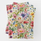 Seamless Wildflower Pattern Furniture Decoupage  ラッピングペーパーシート (インサイチュ)