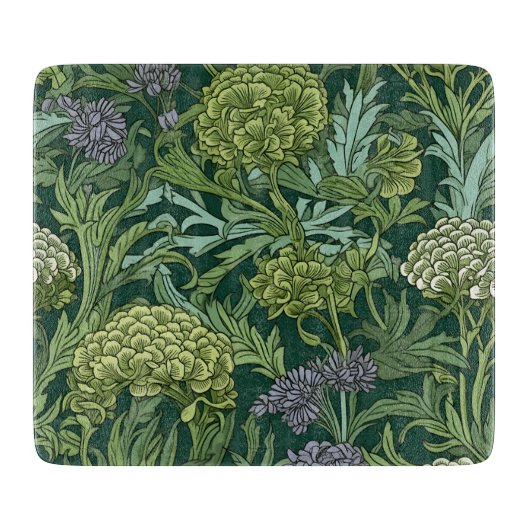 Seamless William Morris style floral pattern カッティングボード (正面)